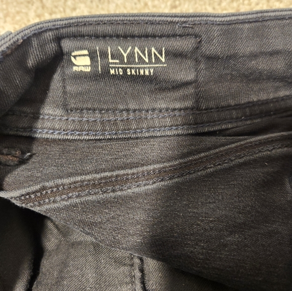 G-Star Lynn Mid Skinny Jean - Dark Aged 25x28 - Picture 6 of 9